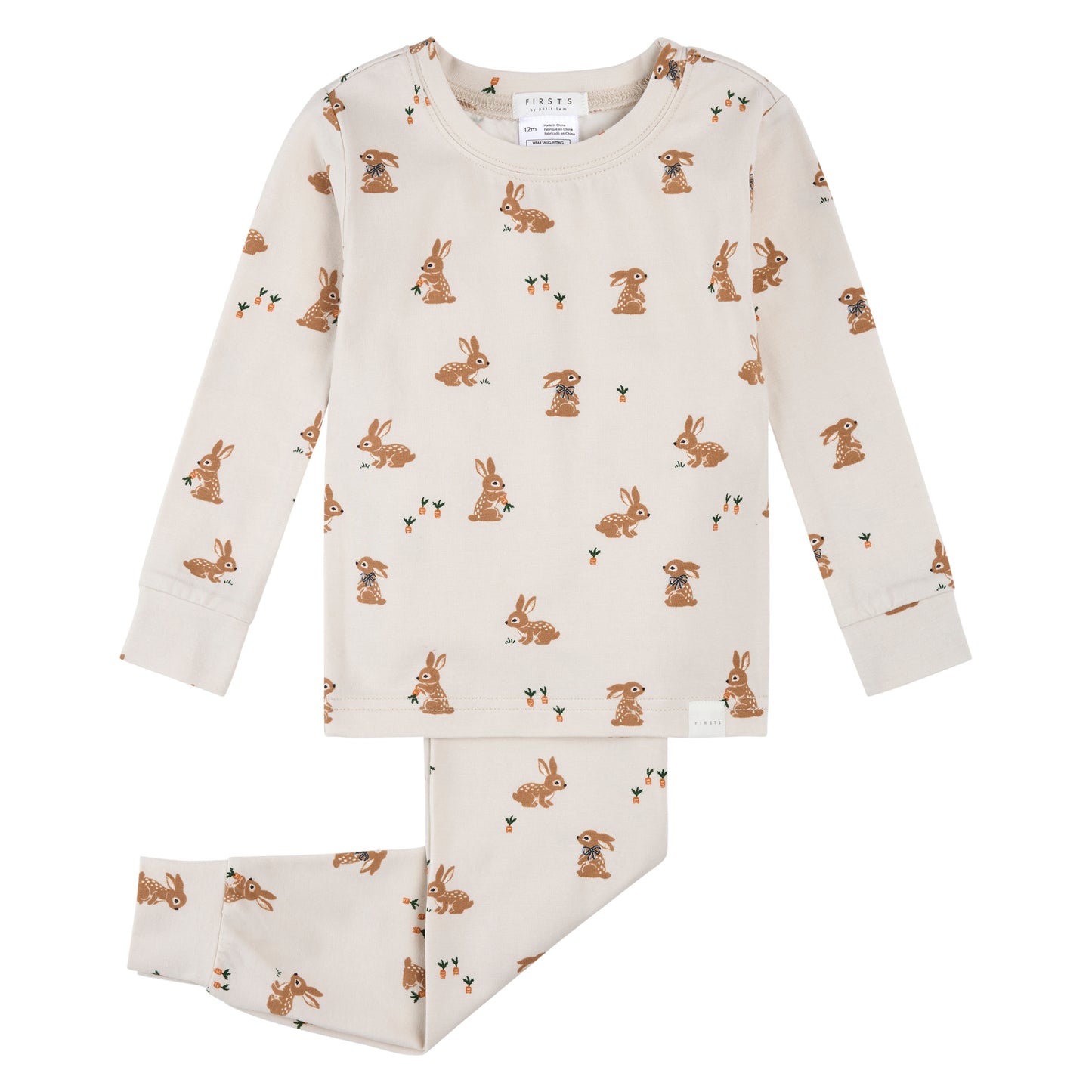 2 Piece Long Sleeve PJ Set - Bunnies