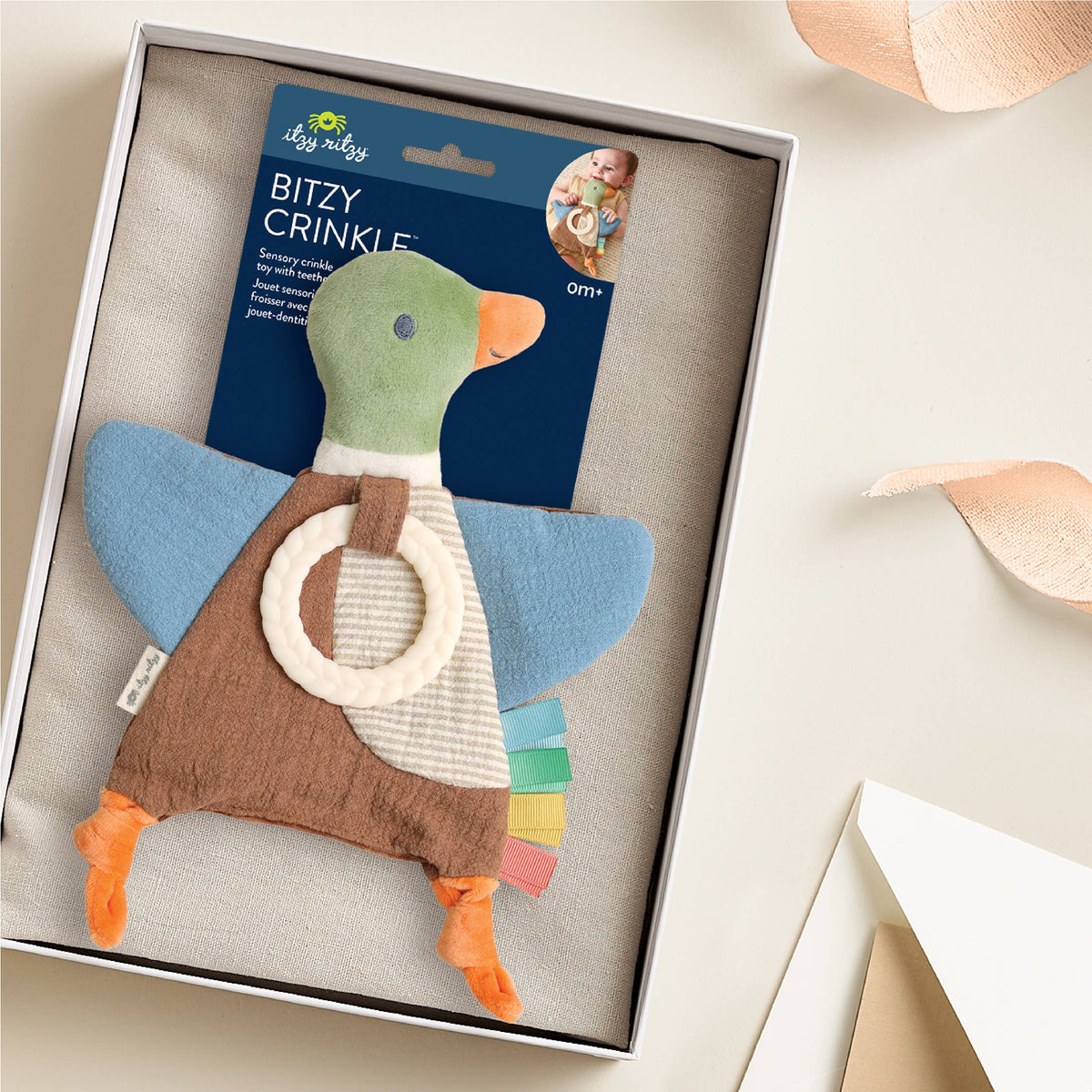 Bitzy Crinkle™ Sensory Toy With Teether
