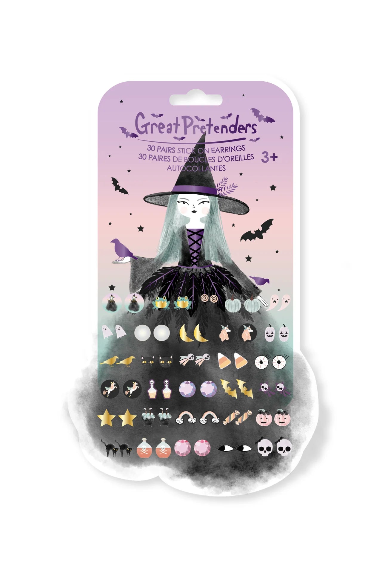 Sticker Earrings - Raven Witch