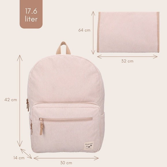 Diaper Backpack - Cream Corduroy