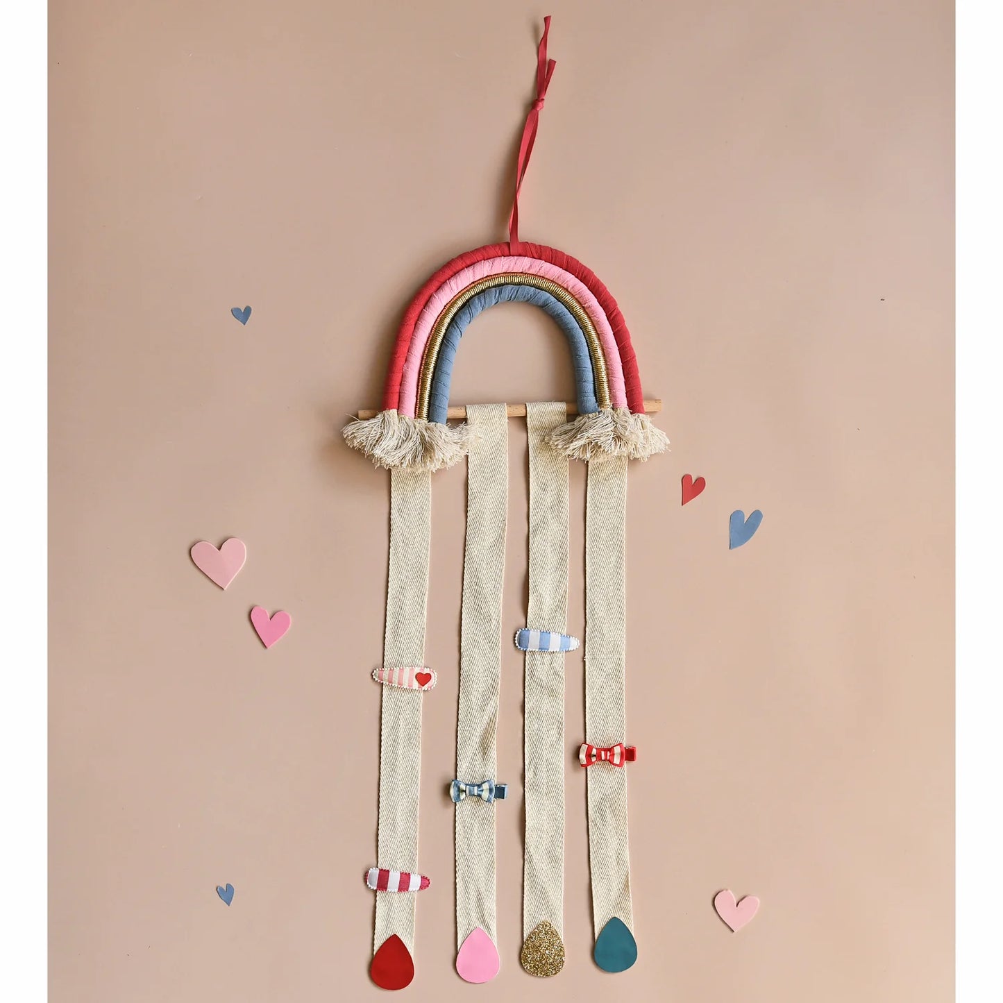Clip Hanger - Bright Rainbow Drops