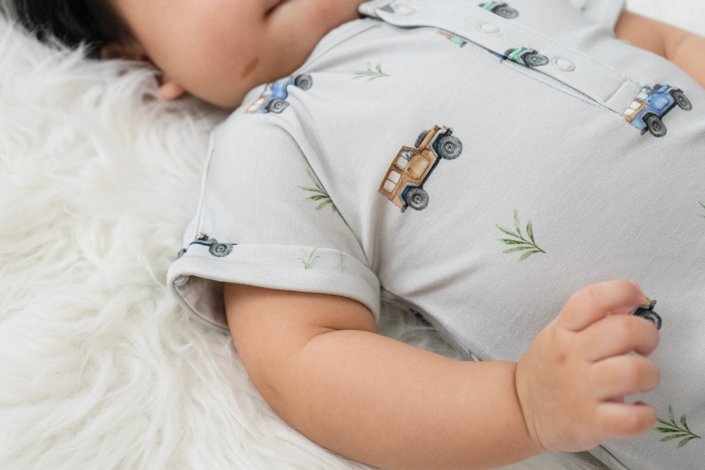 Short Sleeve Shortall Romper - Jeeps