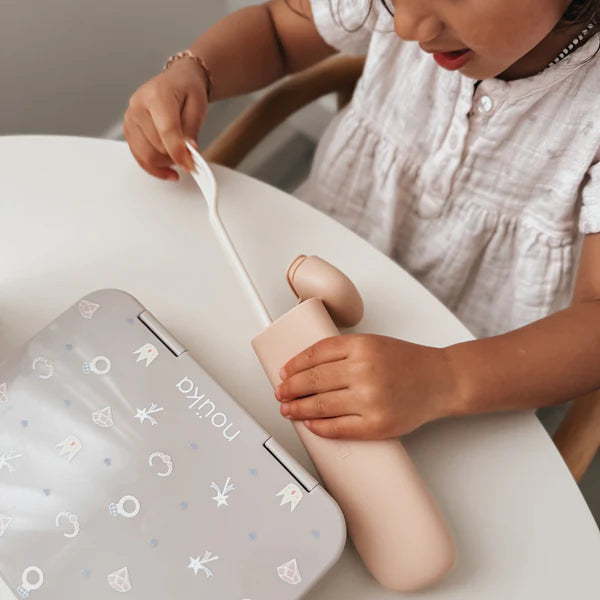 Reusable Utensil Set & Carry Case - Soft Blush