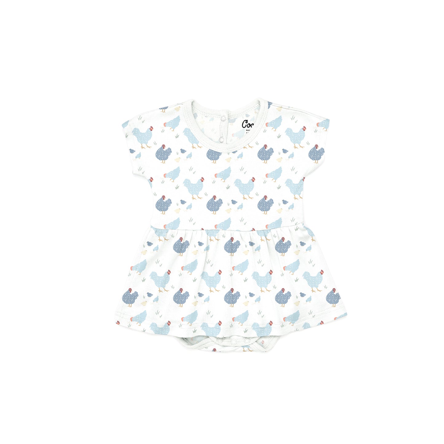 Modal Skirted Romper - Chickens