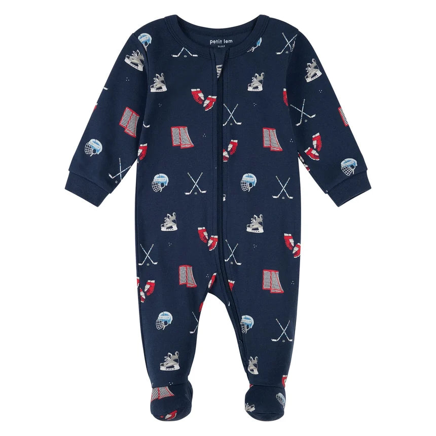 Footed Sleeper - Hockey