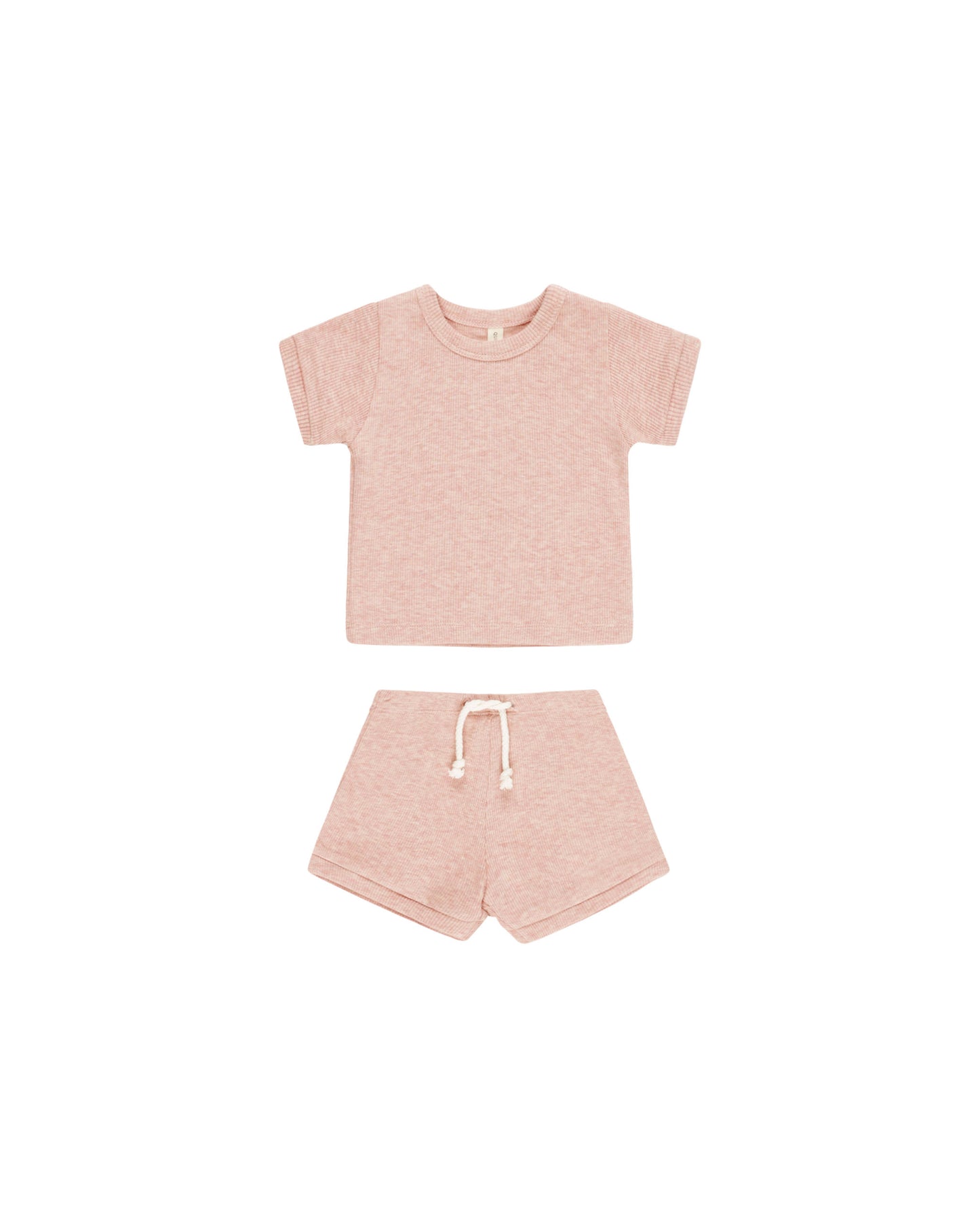 Ribbed Shortie Set - Rose