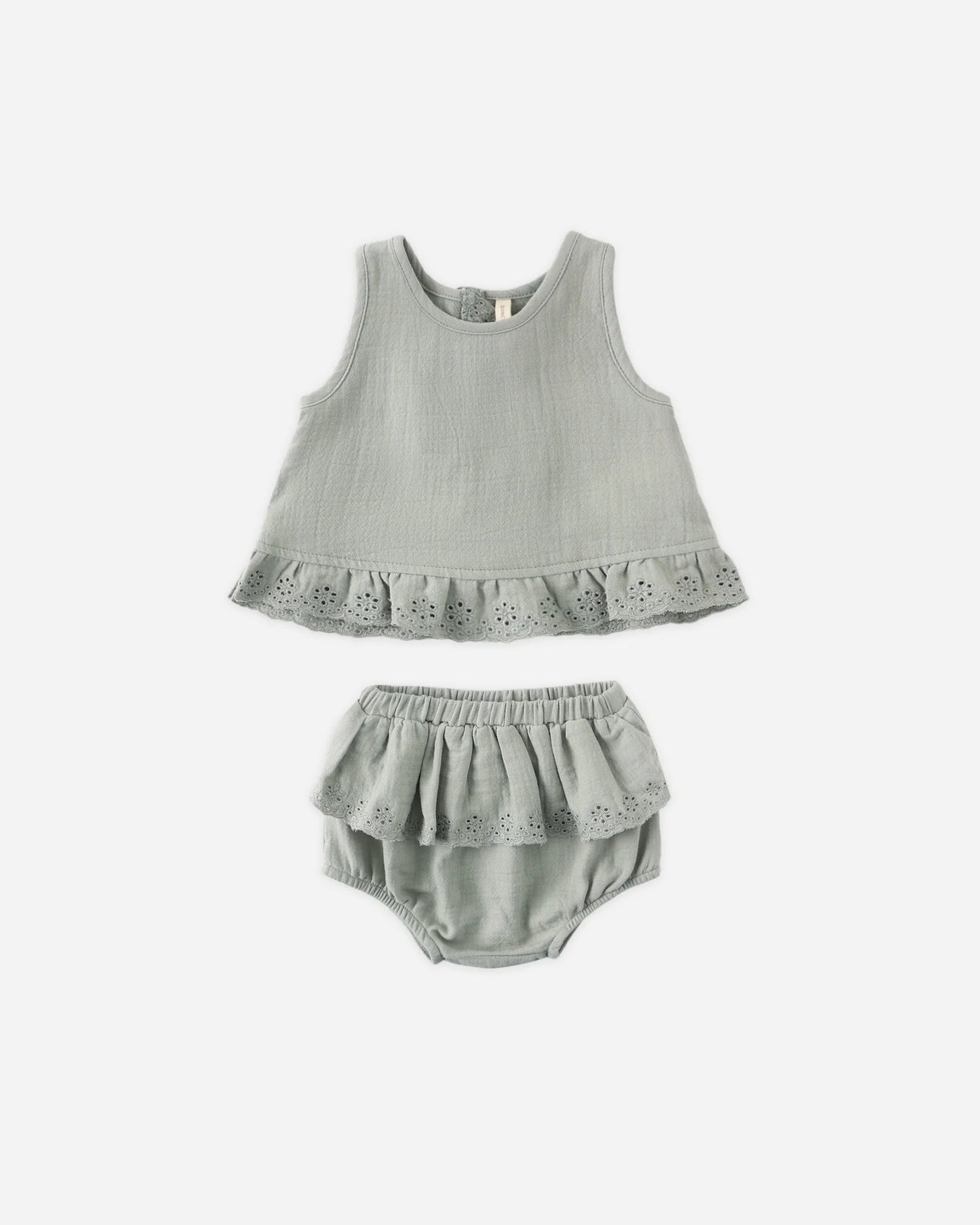Ruffled Tulip Top and Bloomer Set - Sage
