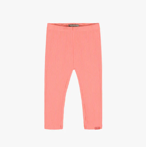 Baby Coral Ribbed Leggings