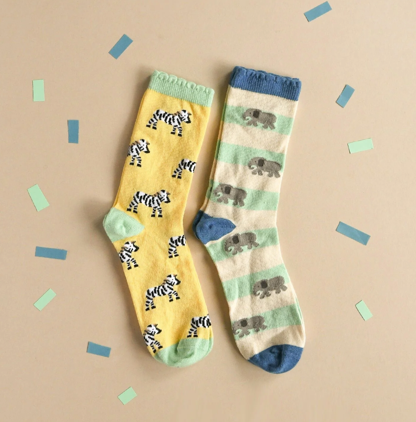 2 Pack Socks - Safari Fun