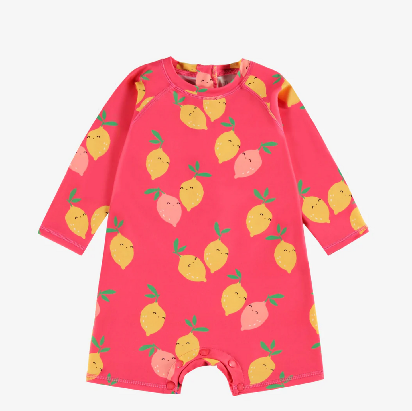 Yellow and Pink Lemon One Piece Swim Suit