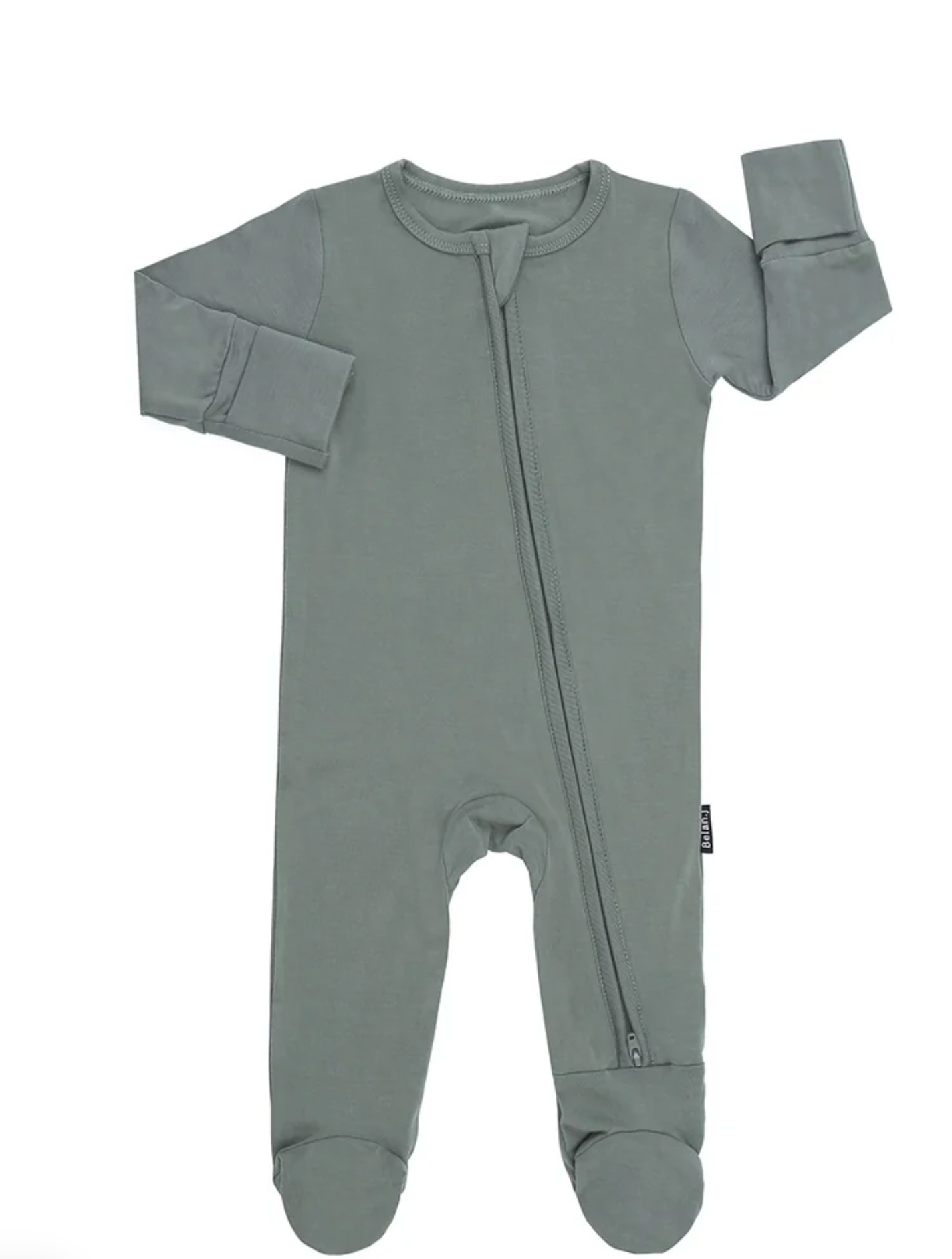 Footed Zipper Sleeper - Moss