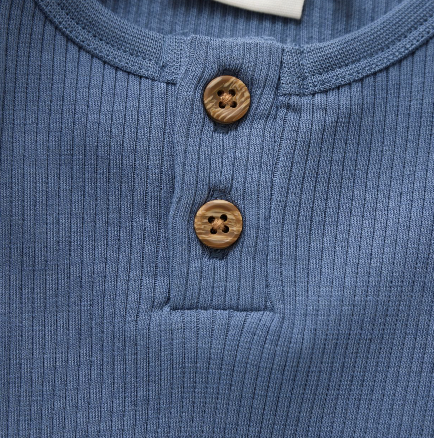 Ribbed Long-sleeve Body suit - Navy