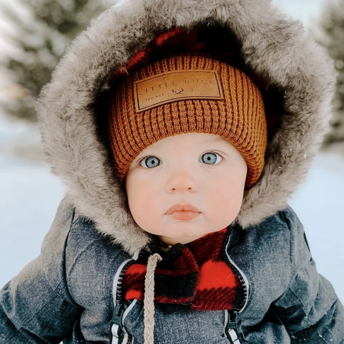 Waffle Cabin Beanie - Rust