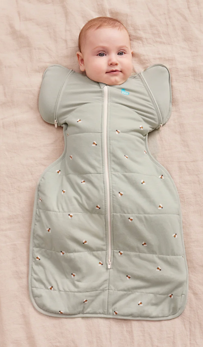 Swaddle Up Transition Bag Warm 2.5 TOG - Olive Bees