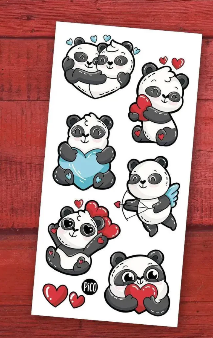 Temporary Tattoos - Panda Lovers