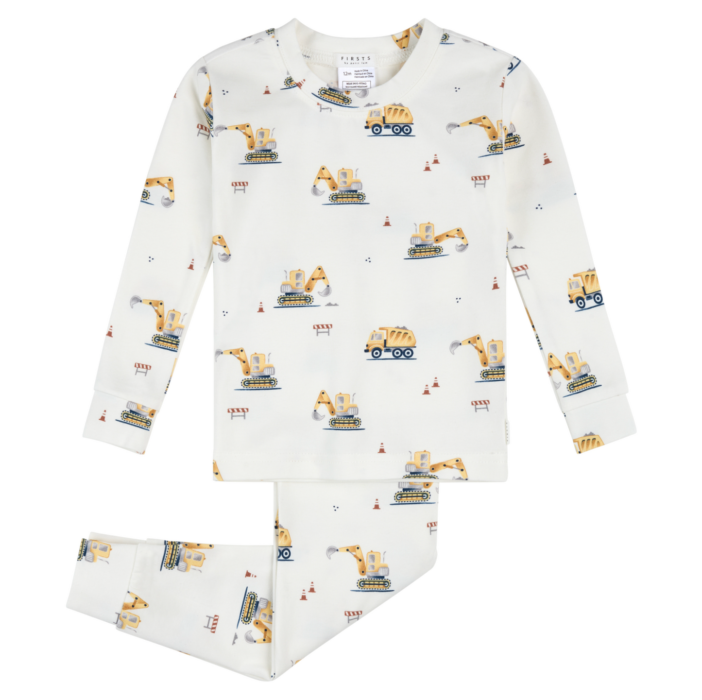 2 Piece Long Sleeve PJ Set - Trucks