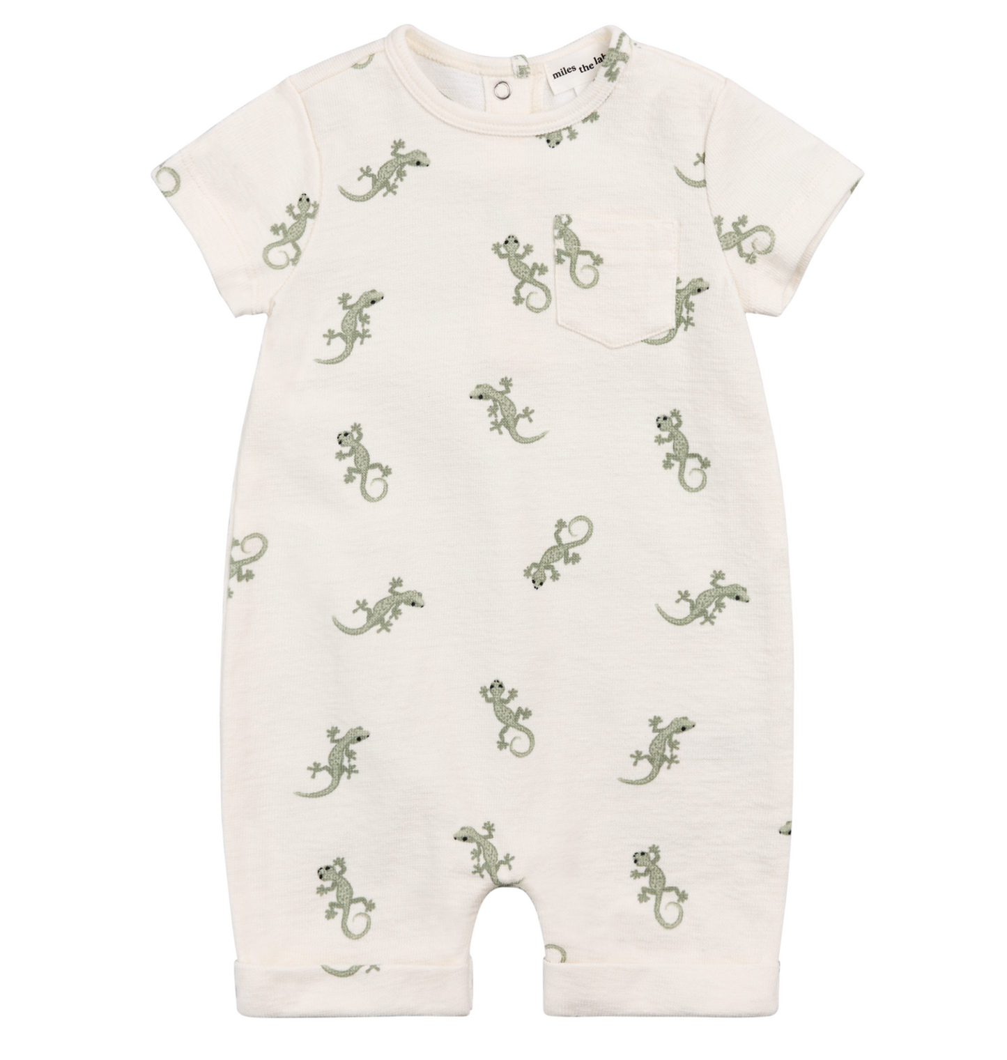 Short Sleeve Playsuit - Lizard