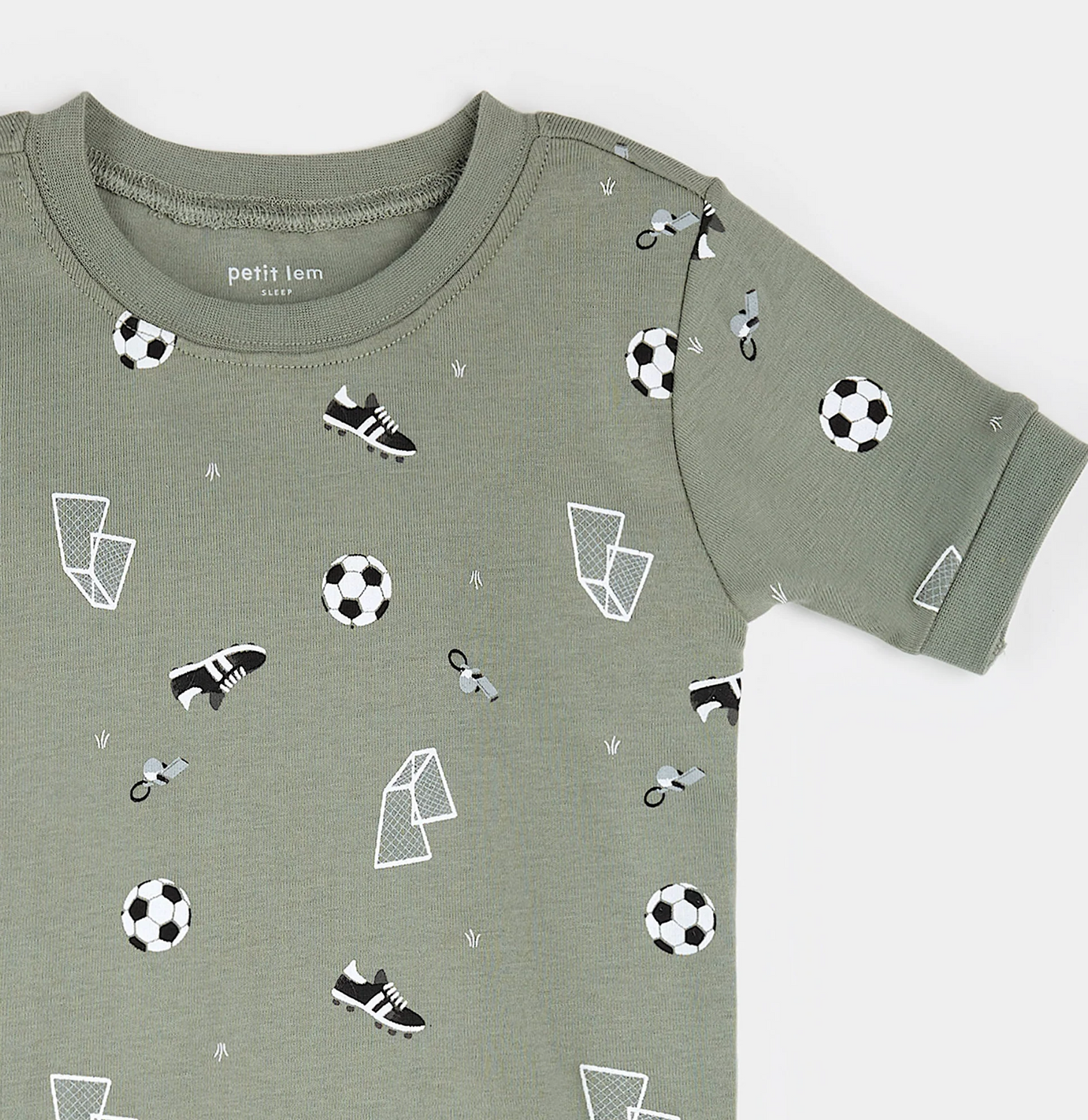 2 Piece Short Sleeve PJ Set - Soccer