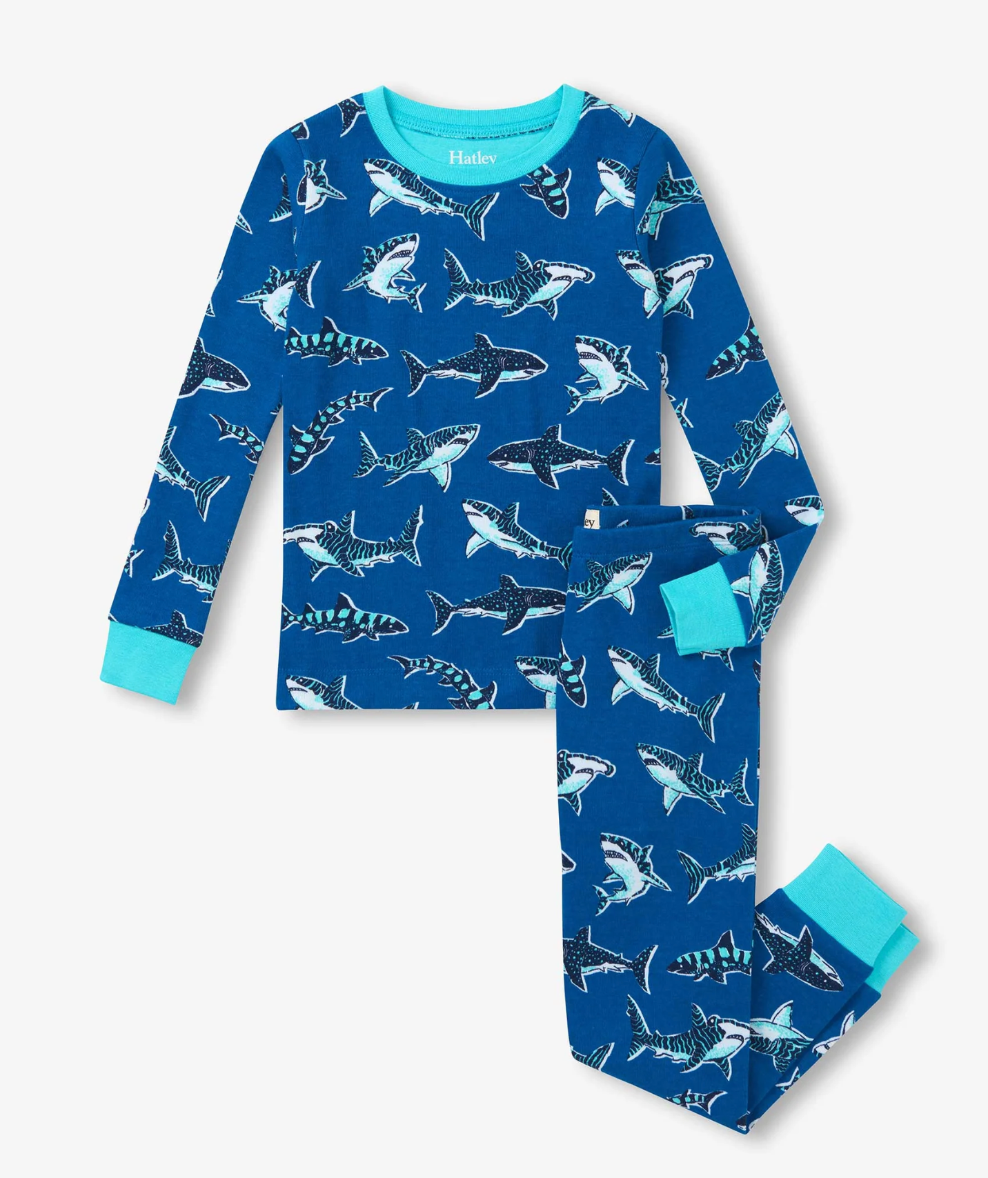 Long Sleeve PJ Set - Sharks