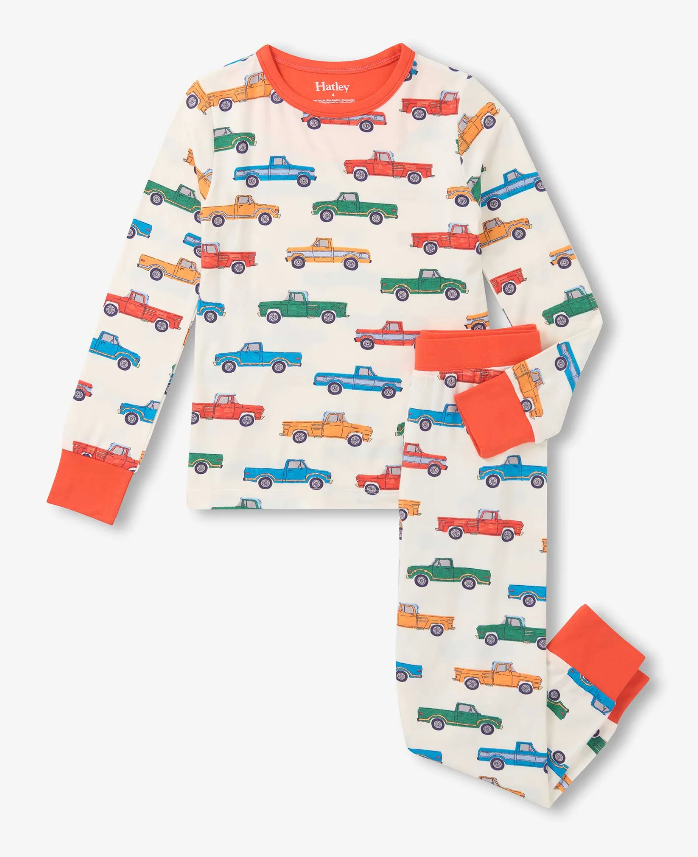 Long Sleeve PJ Set - Trucks
