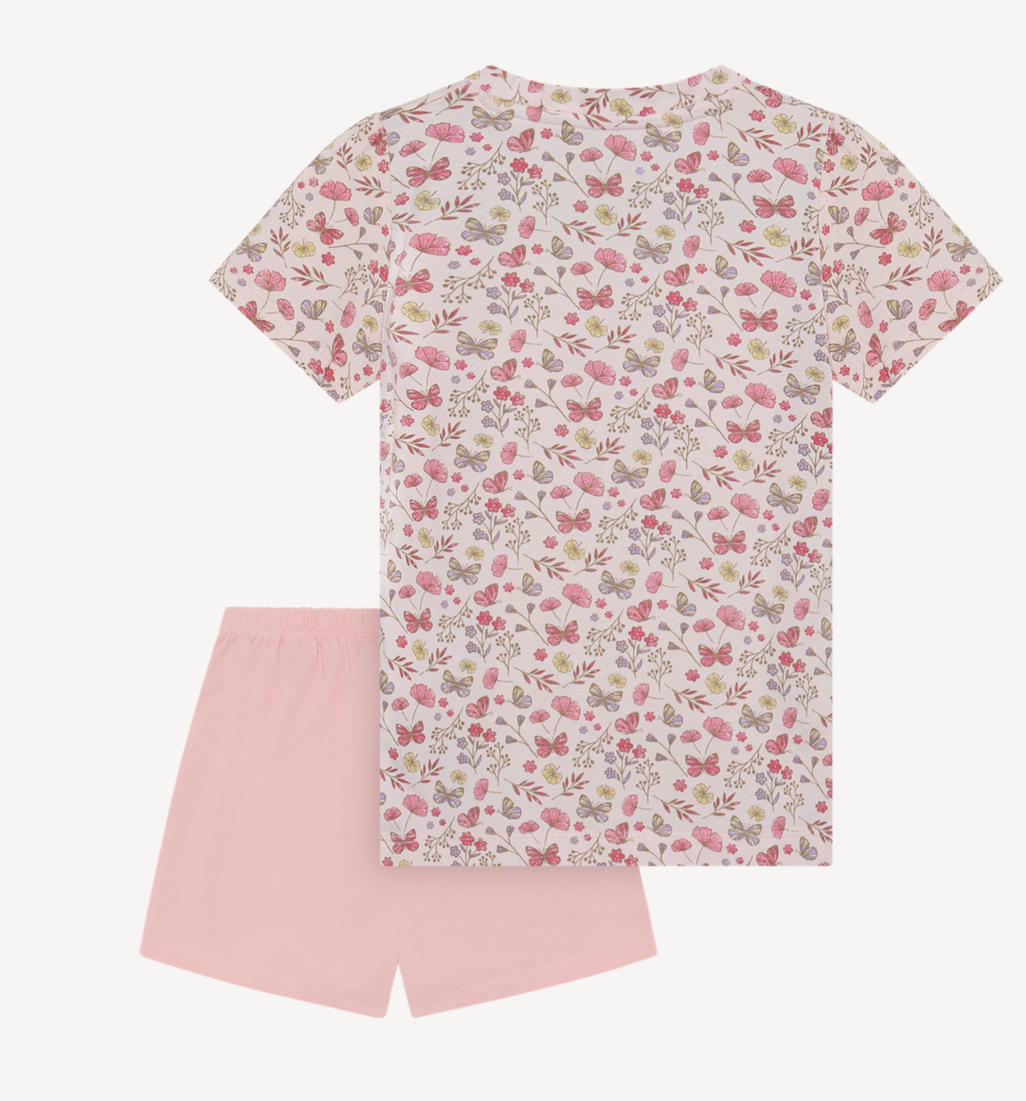 Tshirt and Short Set - Pink Butterfly