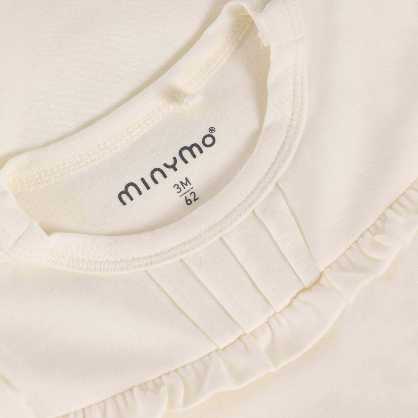 Short-sleeve Body suit with Ruffle - White