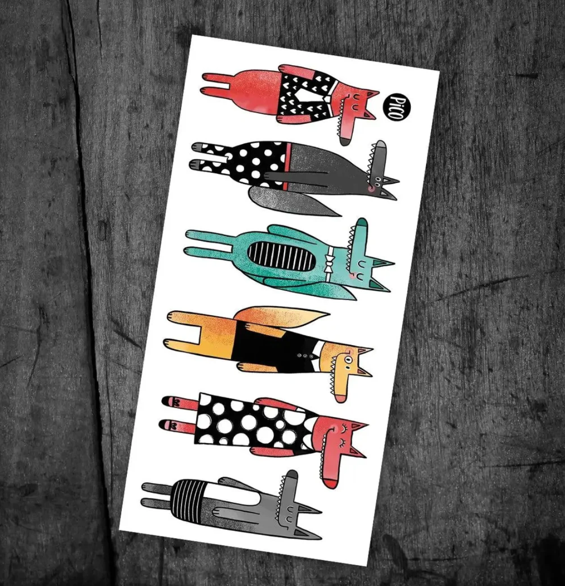 Temporary Tattoos - Chic Wolves