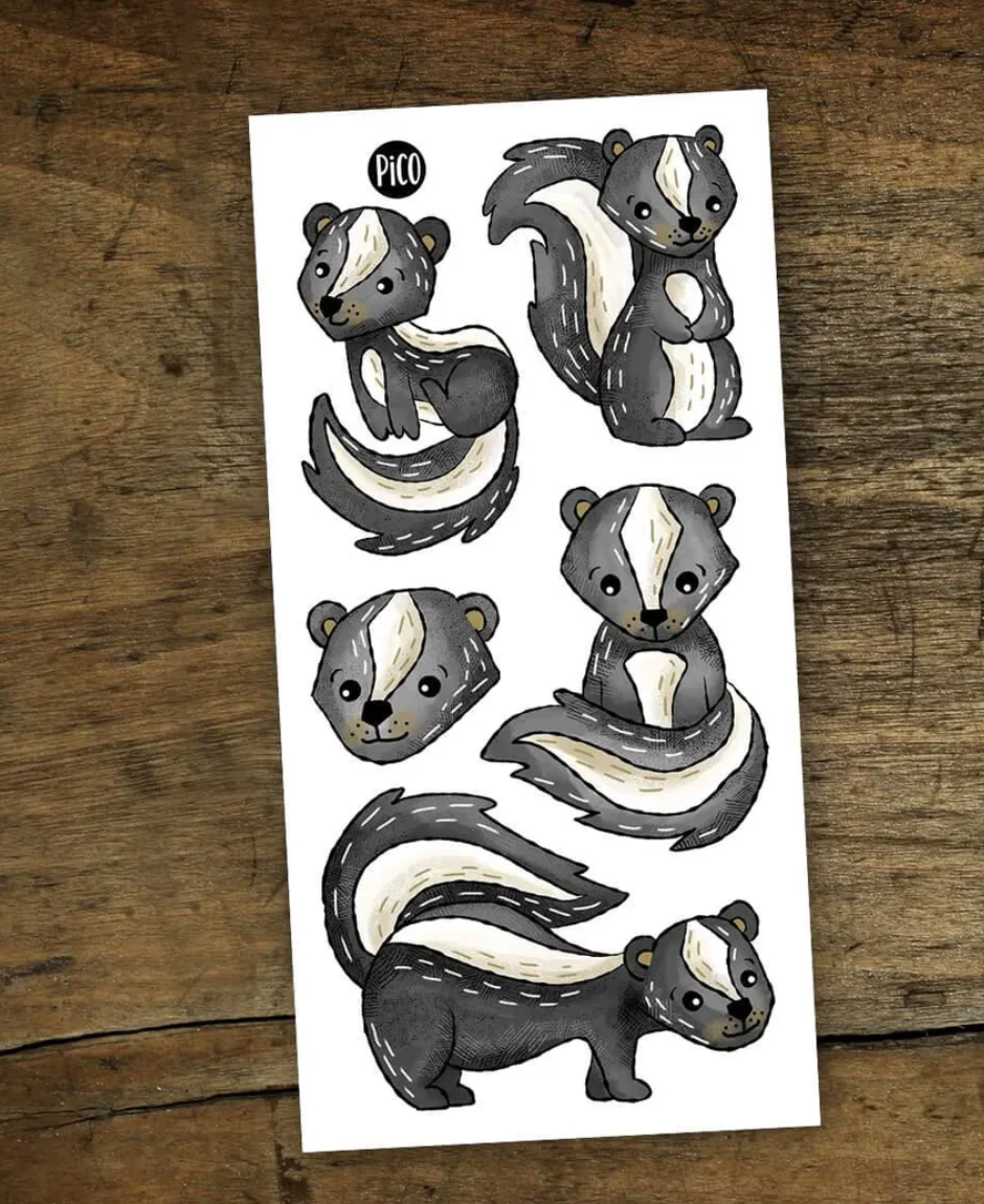Temporary Tattoos - Skunks