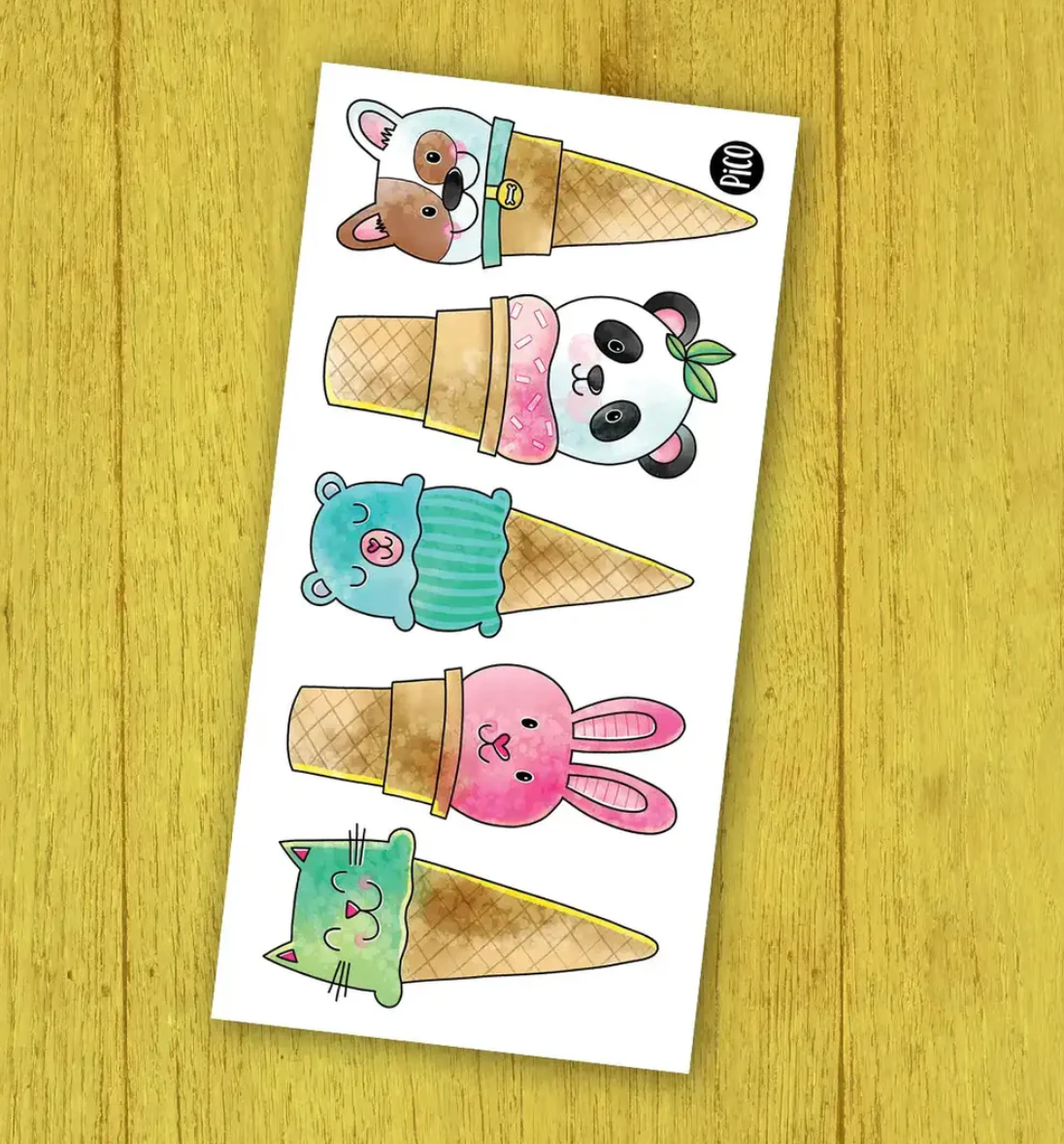 Temporary Tattoos - Animal Ice Cream