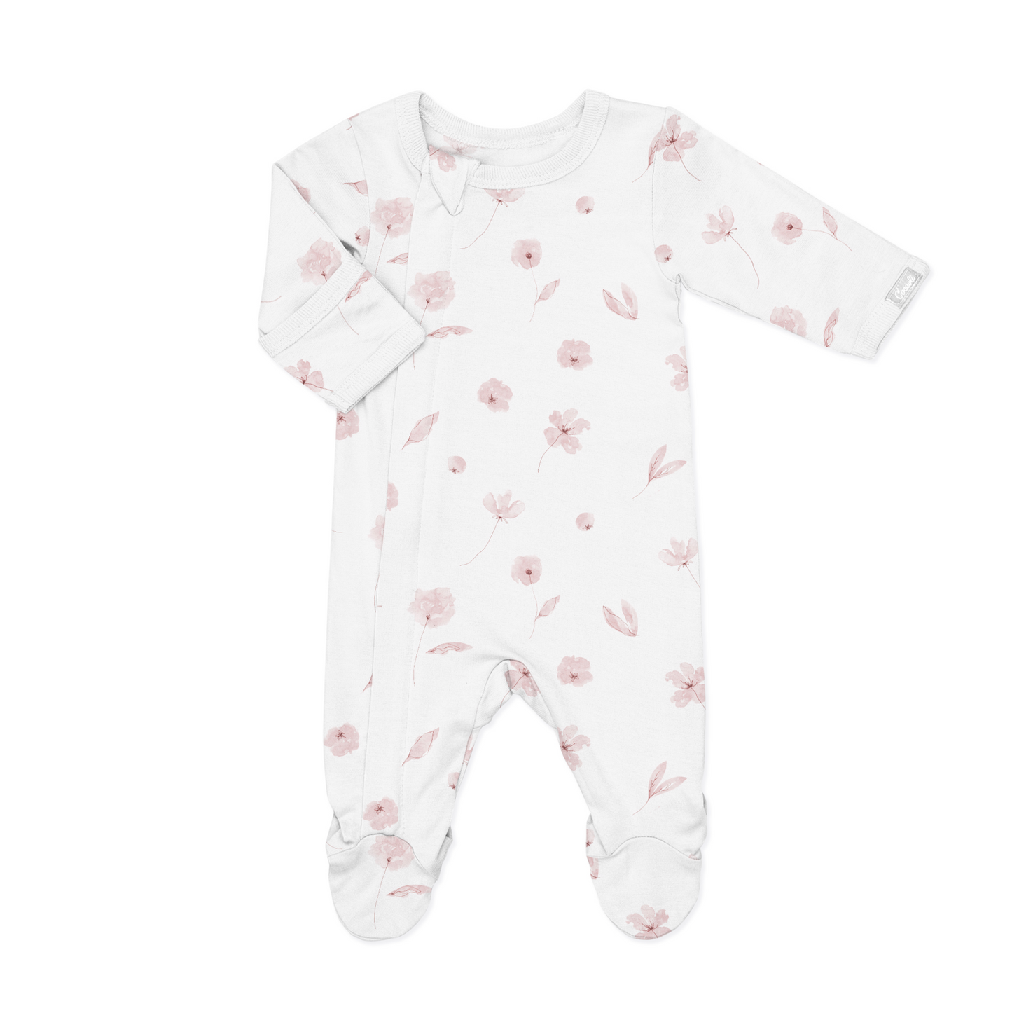 Modal Footed Sleeper - Pink Flowers