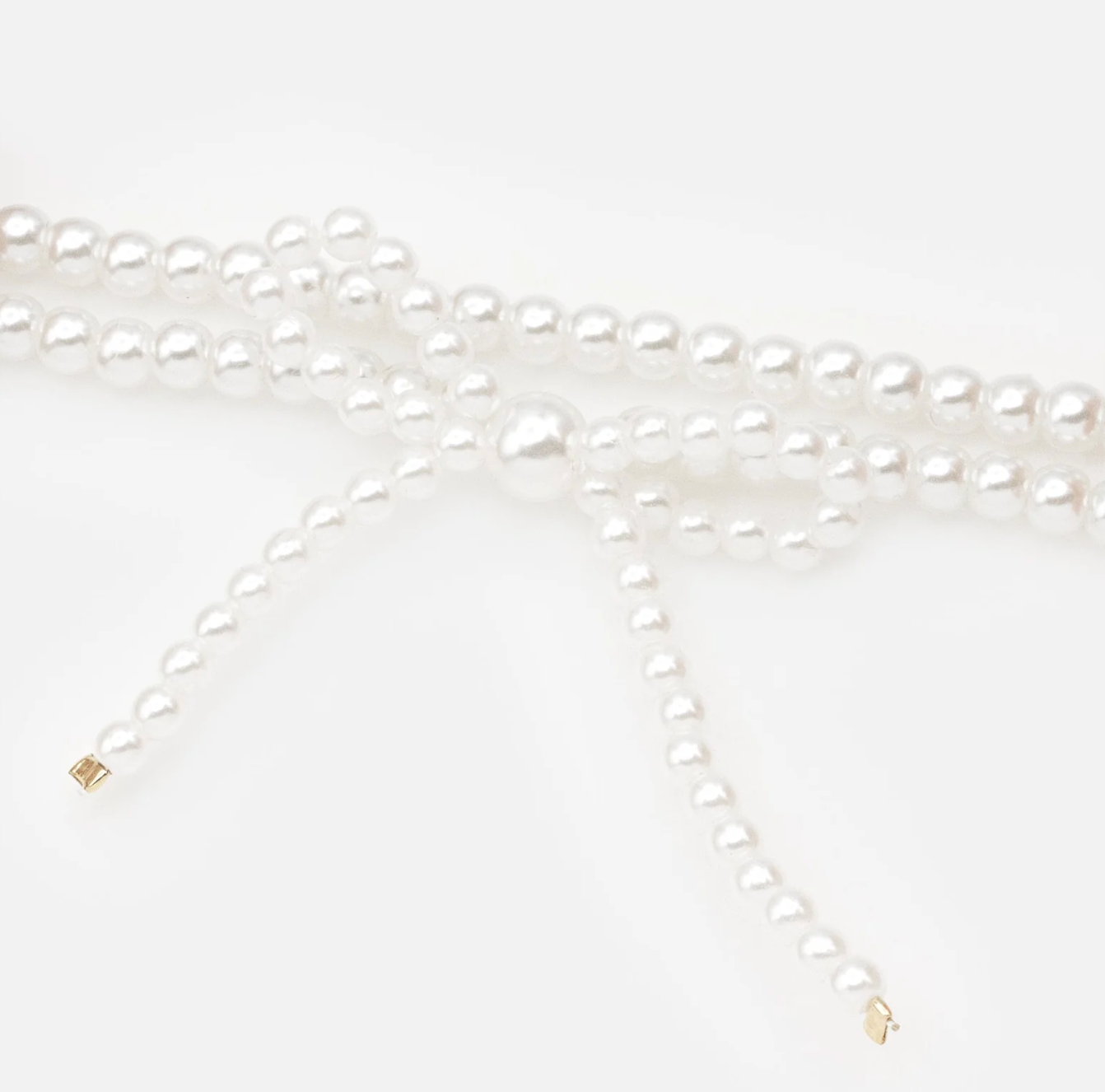 Elastic Pearl Bracelet with Bow