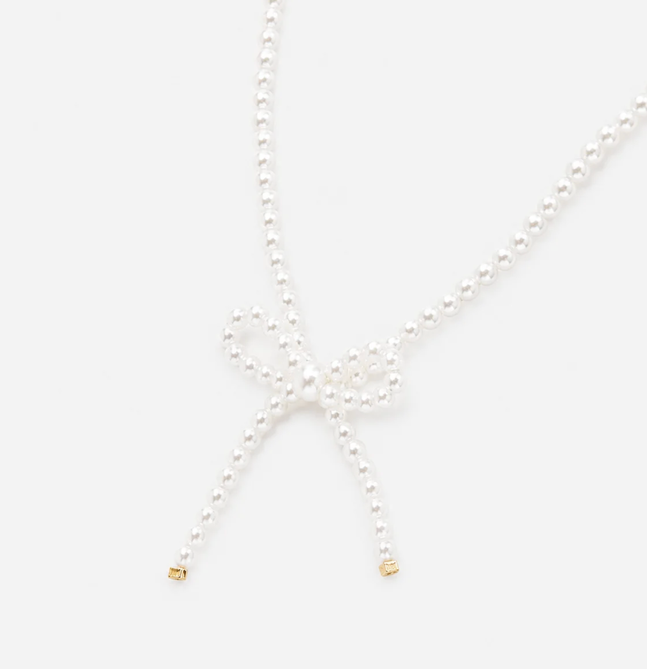 Pearl Necklace with Bow