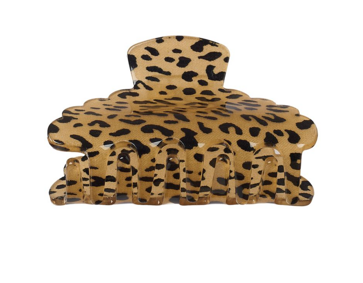 Claw Clips - Leopard Love Scalloped