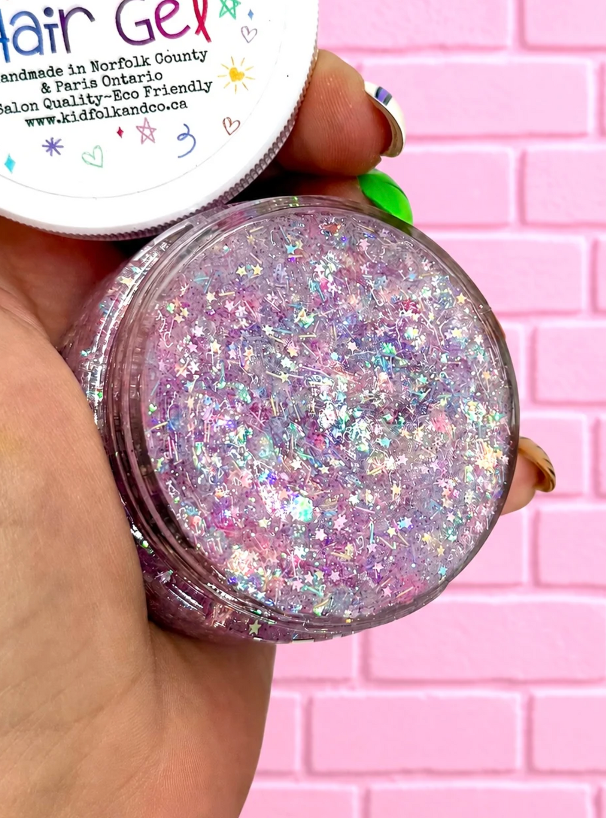 Glittery Hair Gel