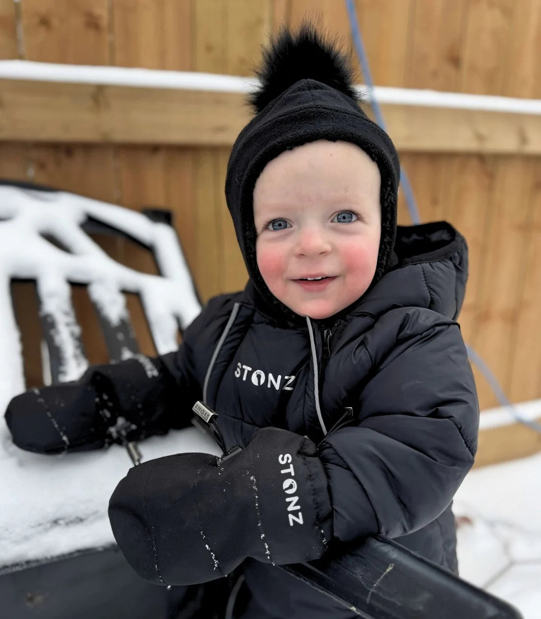 Baby Snow Mitts - Black