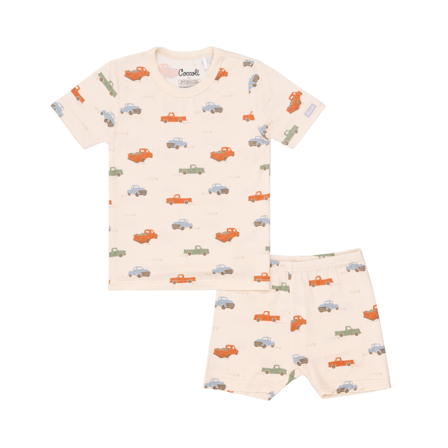 Modal T-shirt and Shorts PJ set - Trucks