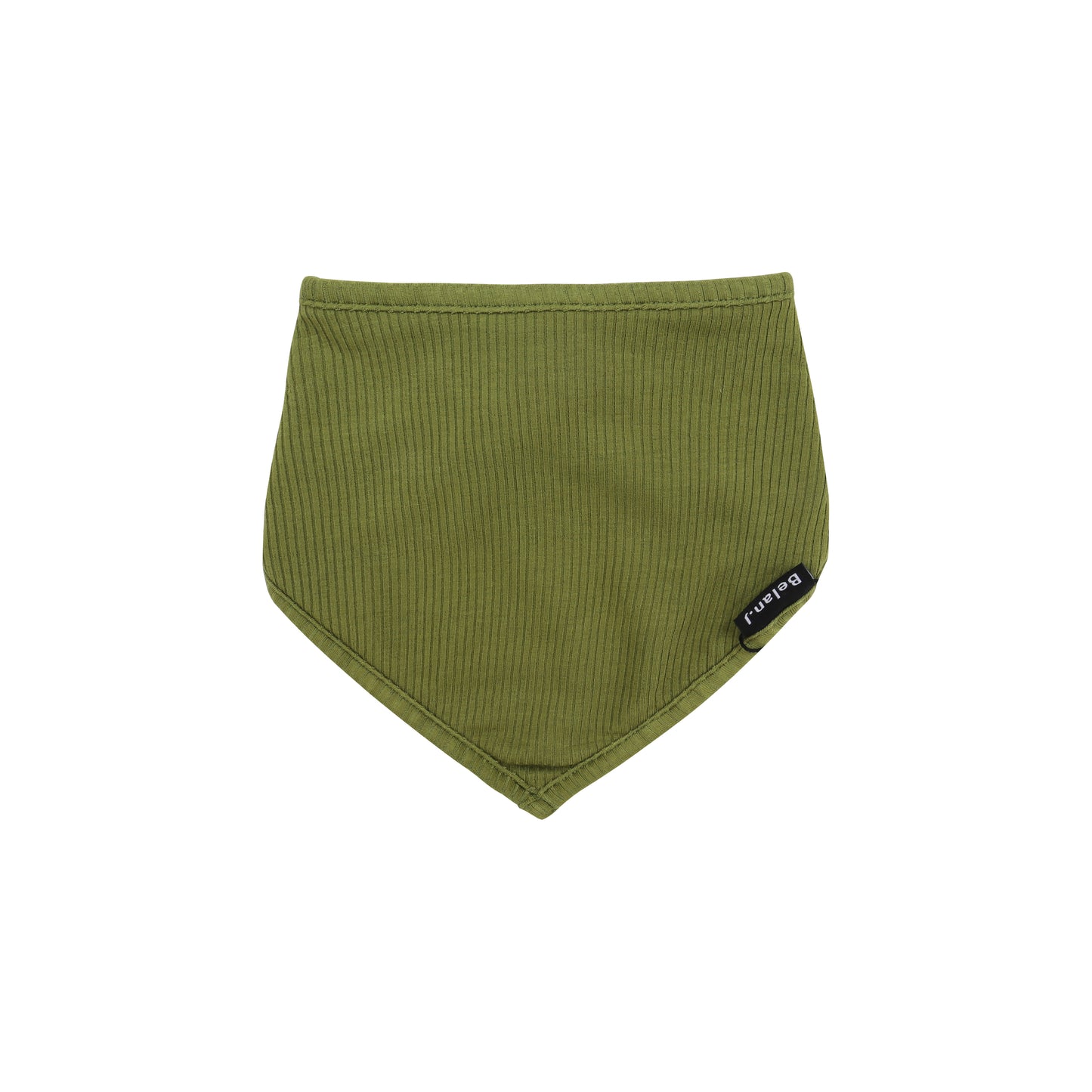 Ribbed Bamboo Bandana Bib - Olive Green