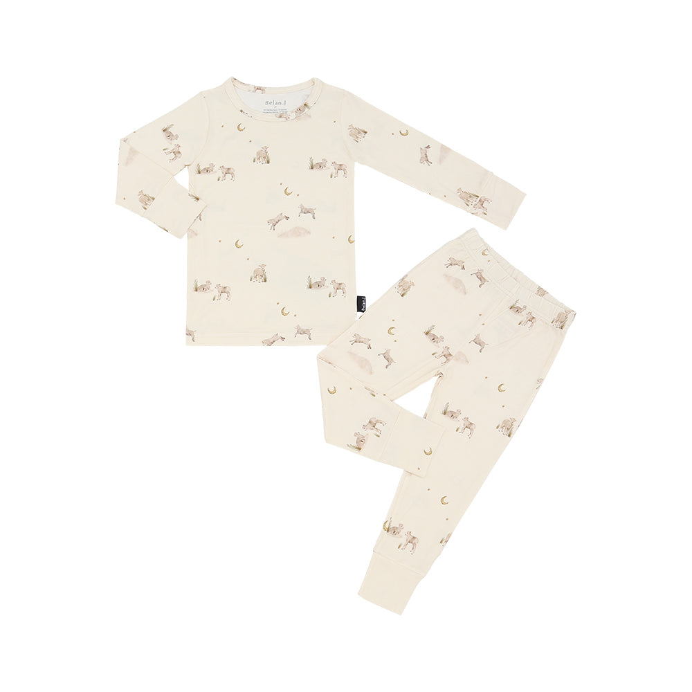Long-Sleeve PJ Set - Little Lambs