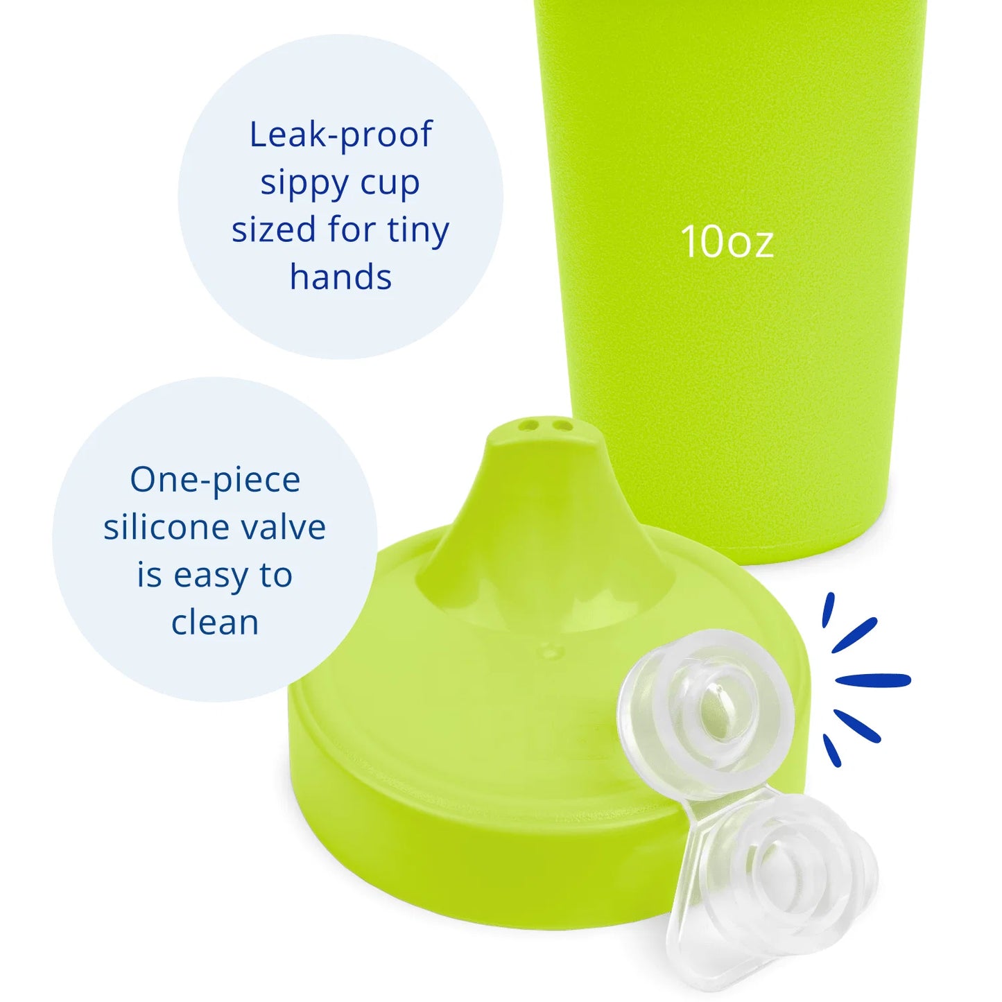 Re-Play No Spill Sippy Cup and Lid Combo - Lime Green