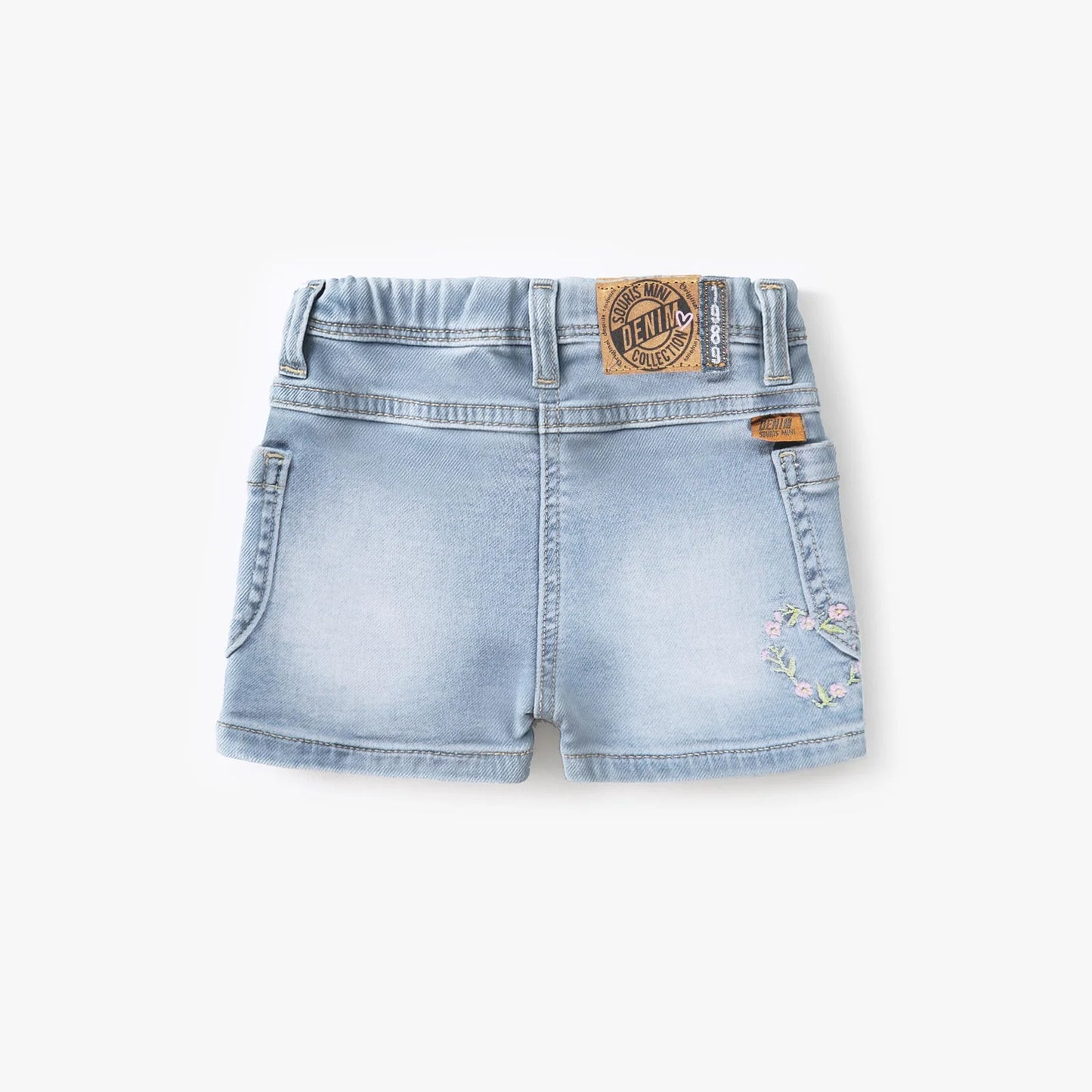 Light blue denim shorts