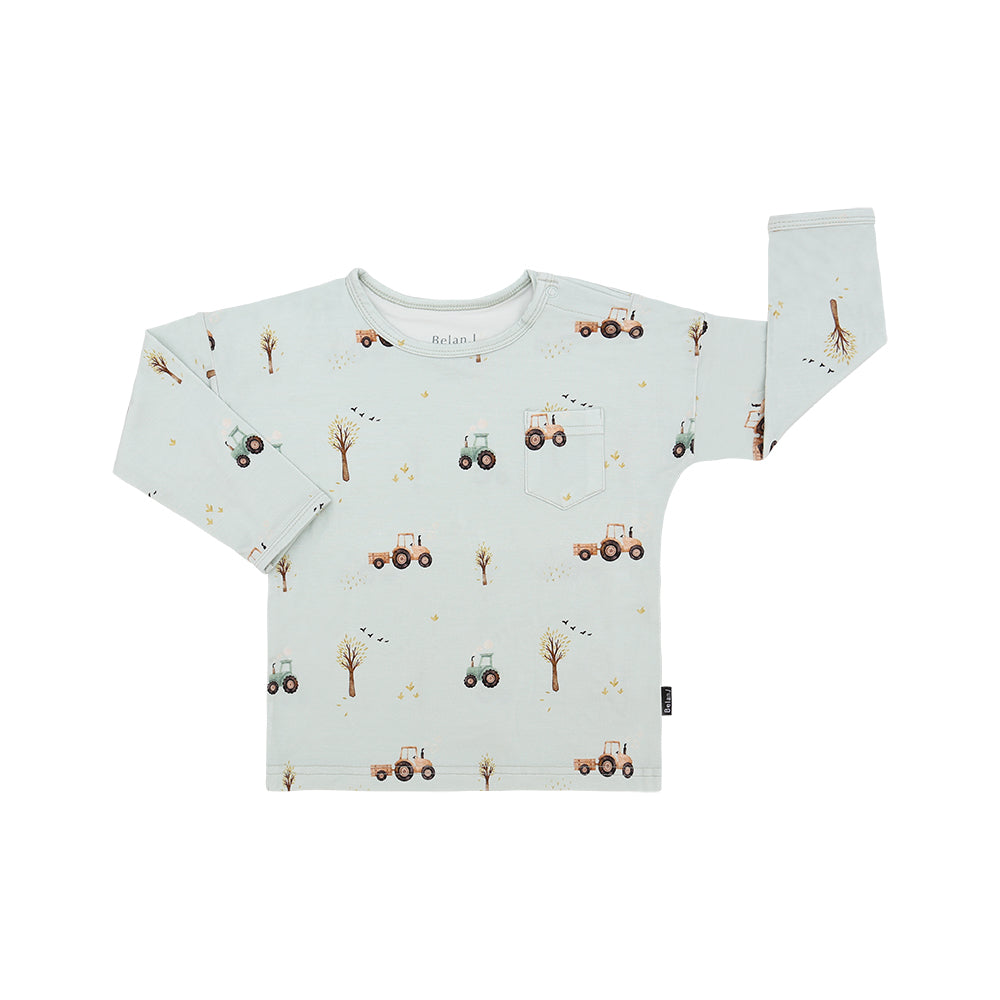 Long Sleeve Pocket Tee - Tractors