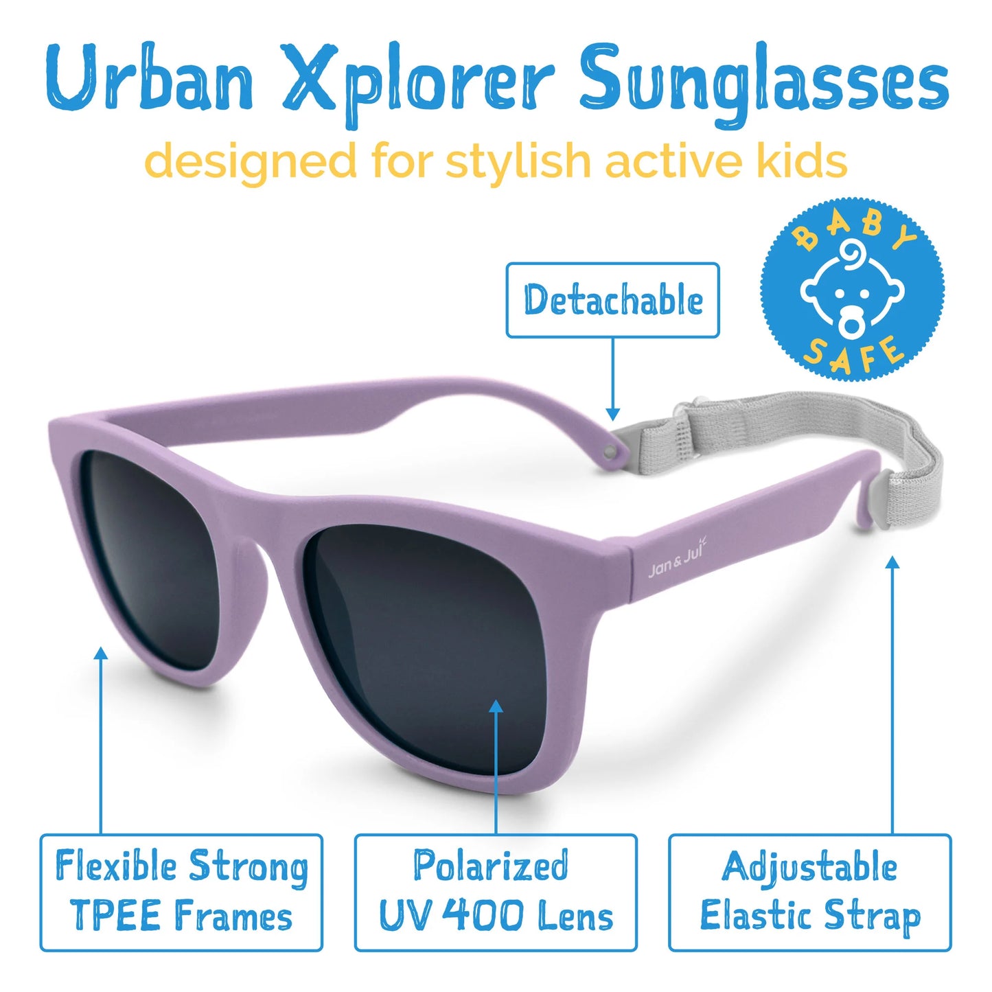 Kids Urban Polarized Sunglasses - White Aurora