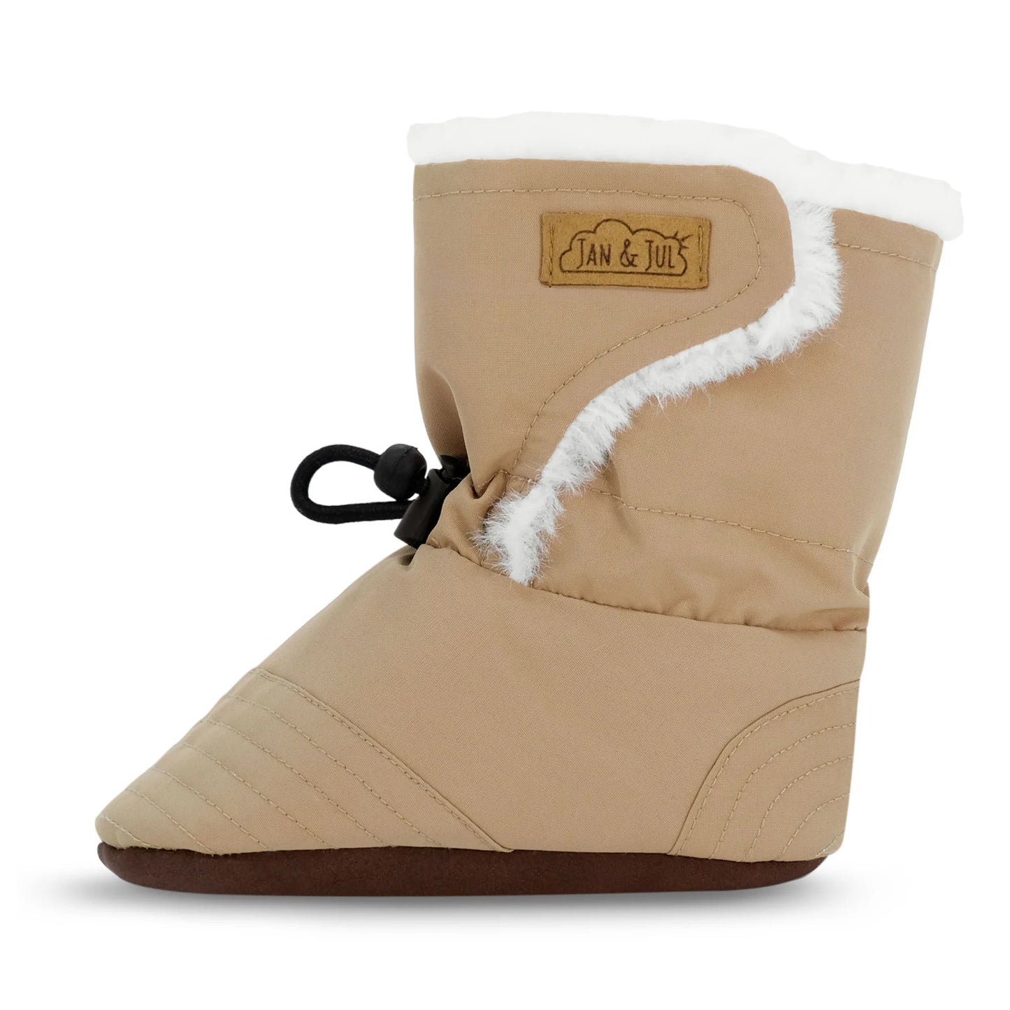 Stay-Put Winter Booties - Soft Brown