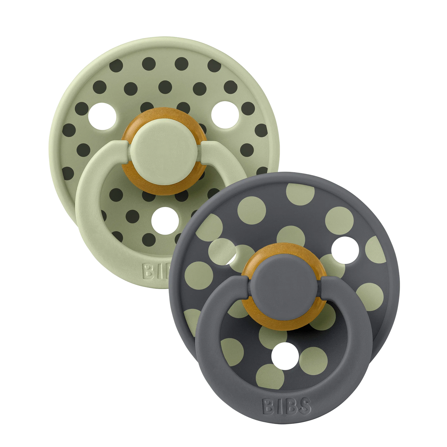 BIBS Pacifier 2PK - Polka Sage/Iron