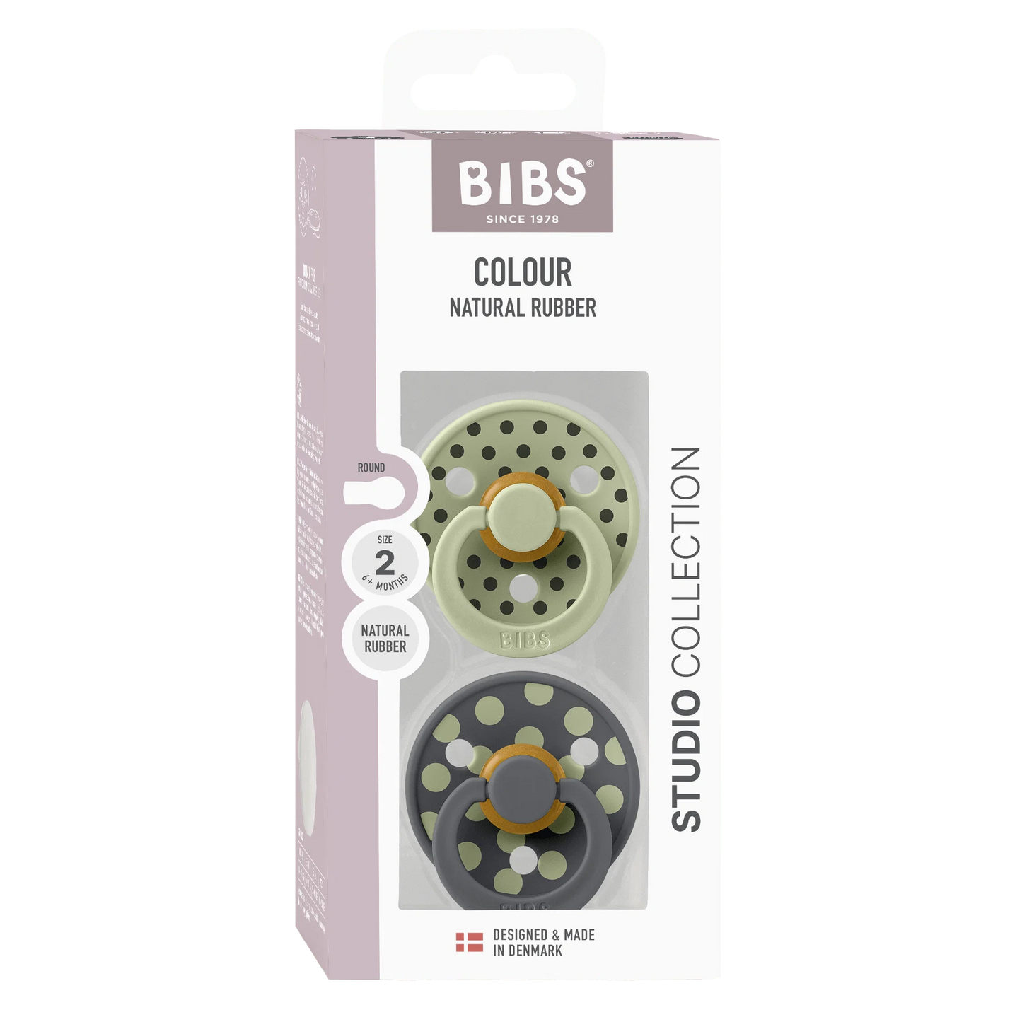 BIBS Pacifier 2PK - Polka Sage/Iron