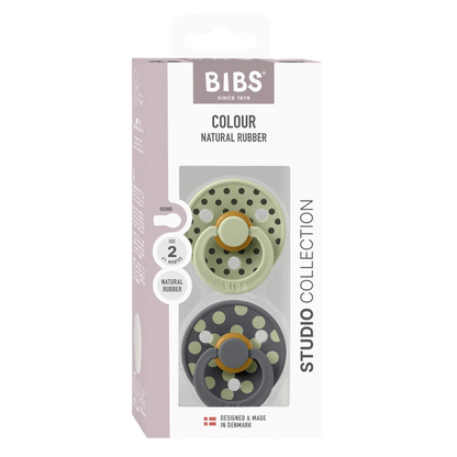 BIBS Pacifier 2PK - Polka Sage/Iron