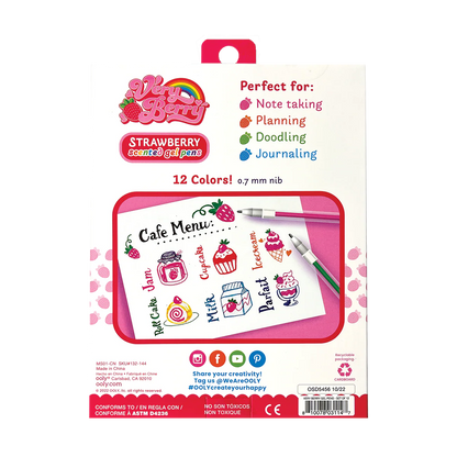 Very Berry: Strawberry Scented Gel Pens