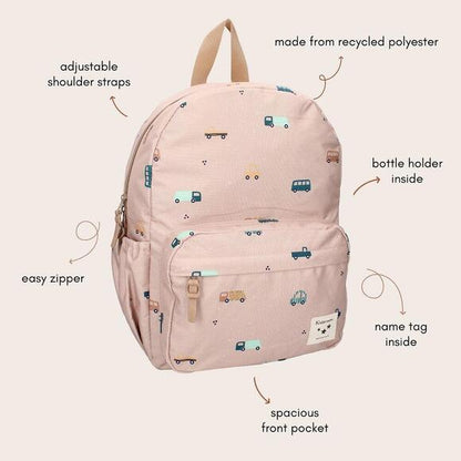 Small Backpack - Brown Trucks