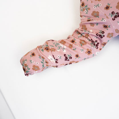Footed Zipper Sleeper - Velvet Garden