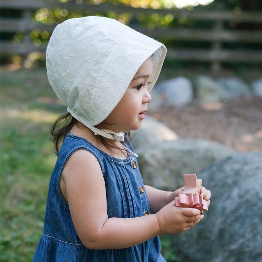 Baby Bonnet - White Eyelet